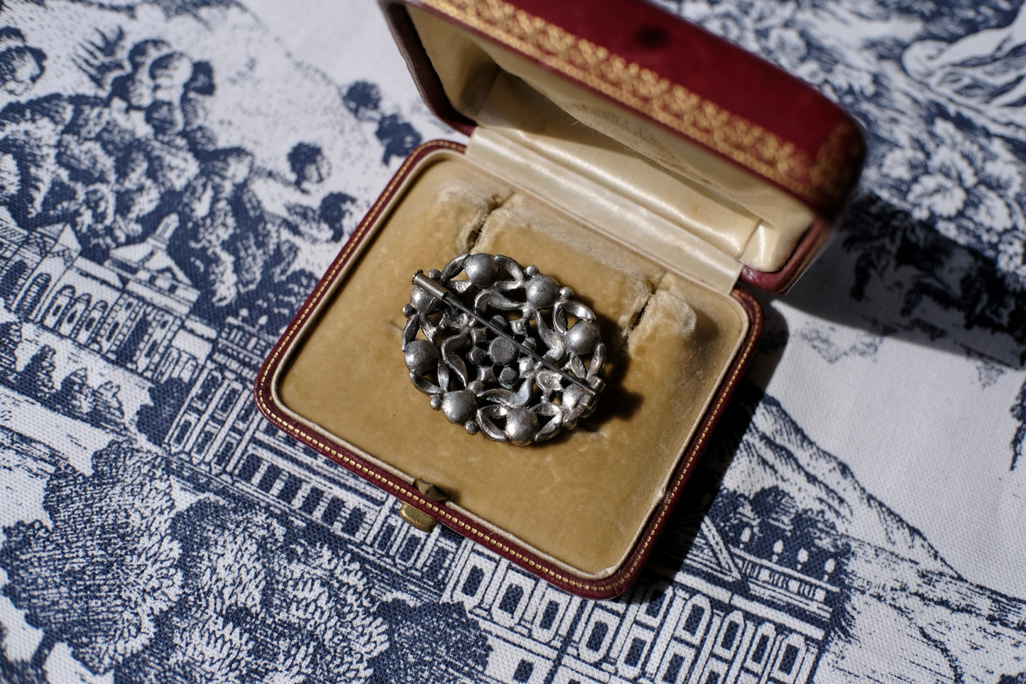 Antique Cluster Paste Floral Brooch