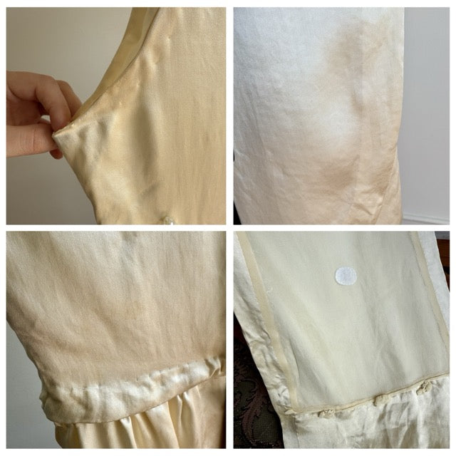 Vintage 1920's Silk Wedding Dress Set