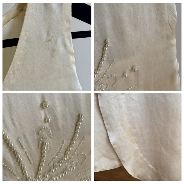 Vintage 1920's Silk Wedding Dress Set