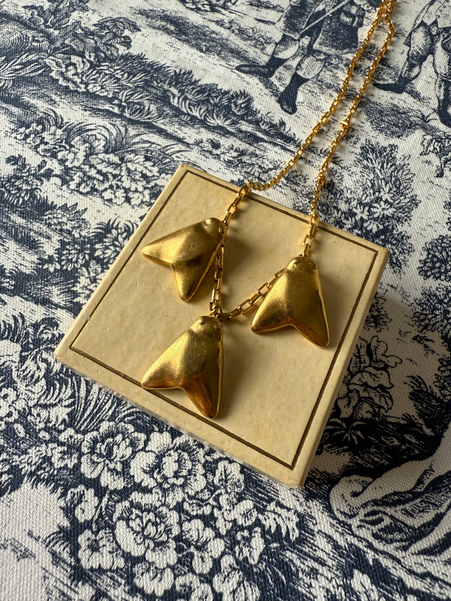 Vintage Golden Flies Necklace