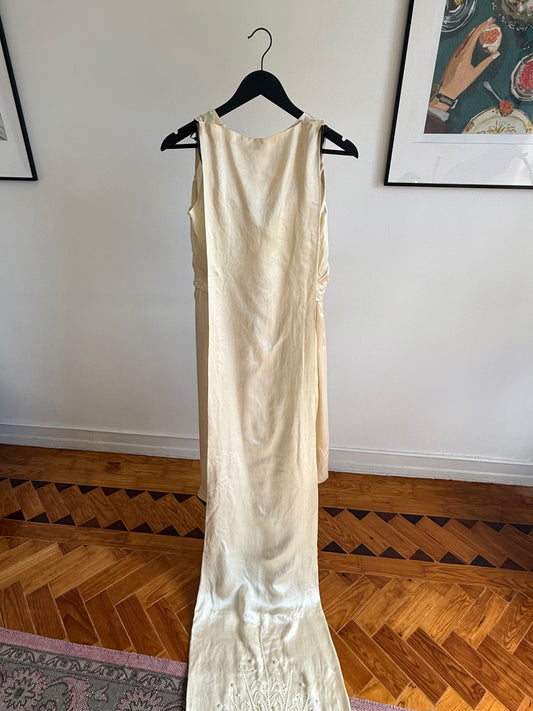 Vintage 1920's Silk Wedding Dress Set