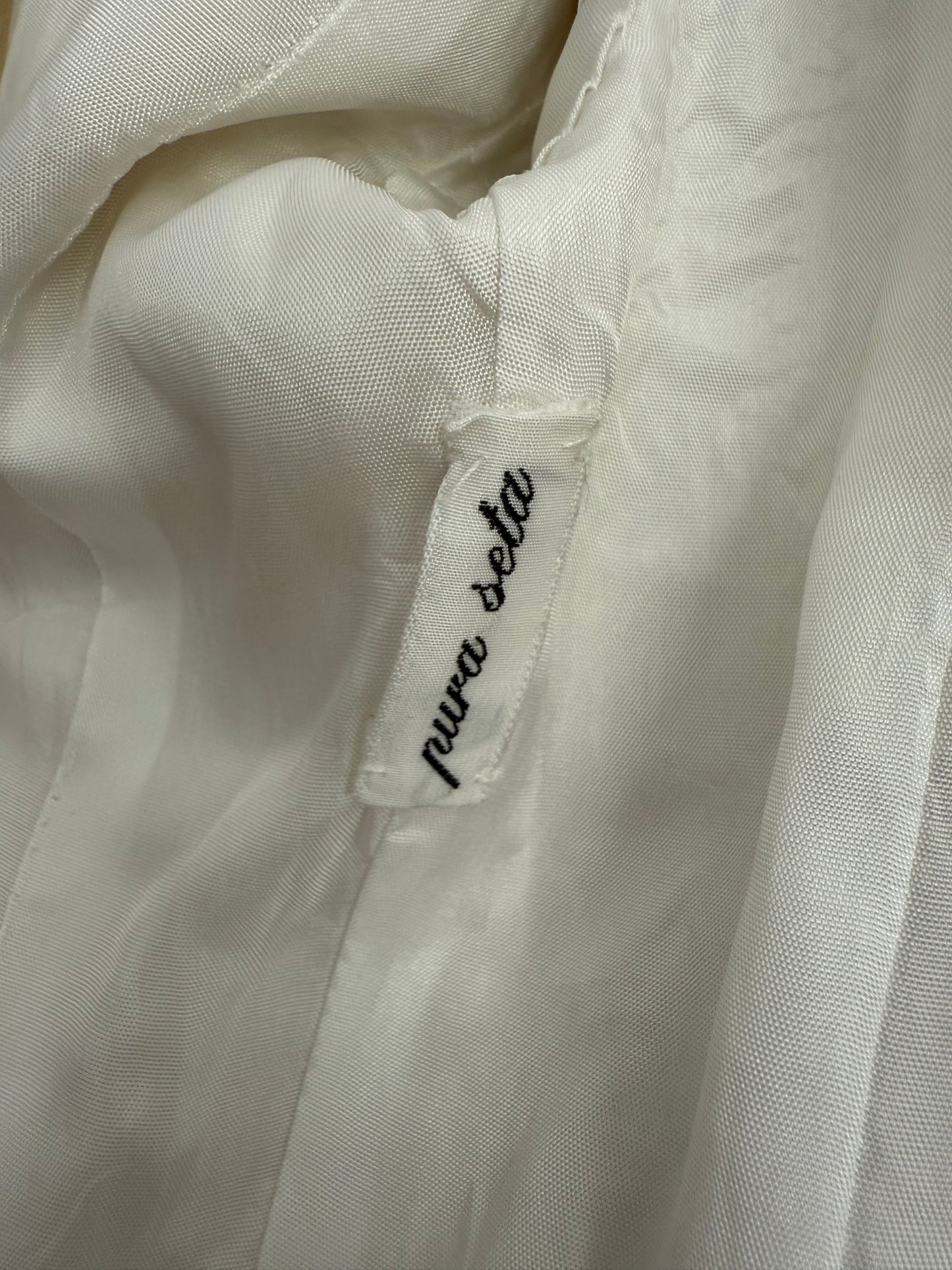 Vintage Cream Silk Cropped Bow Jacket