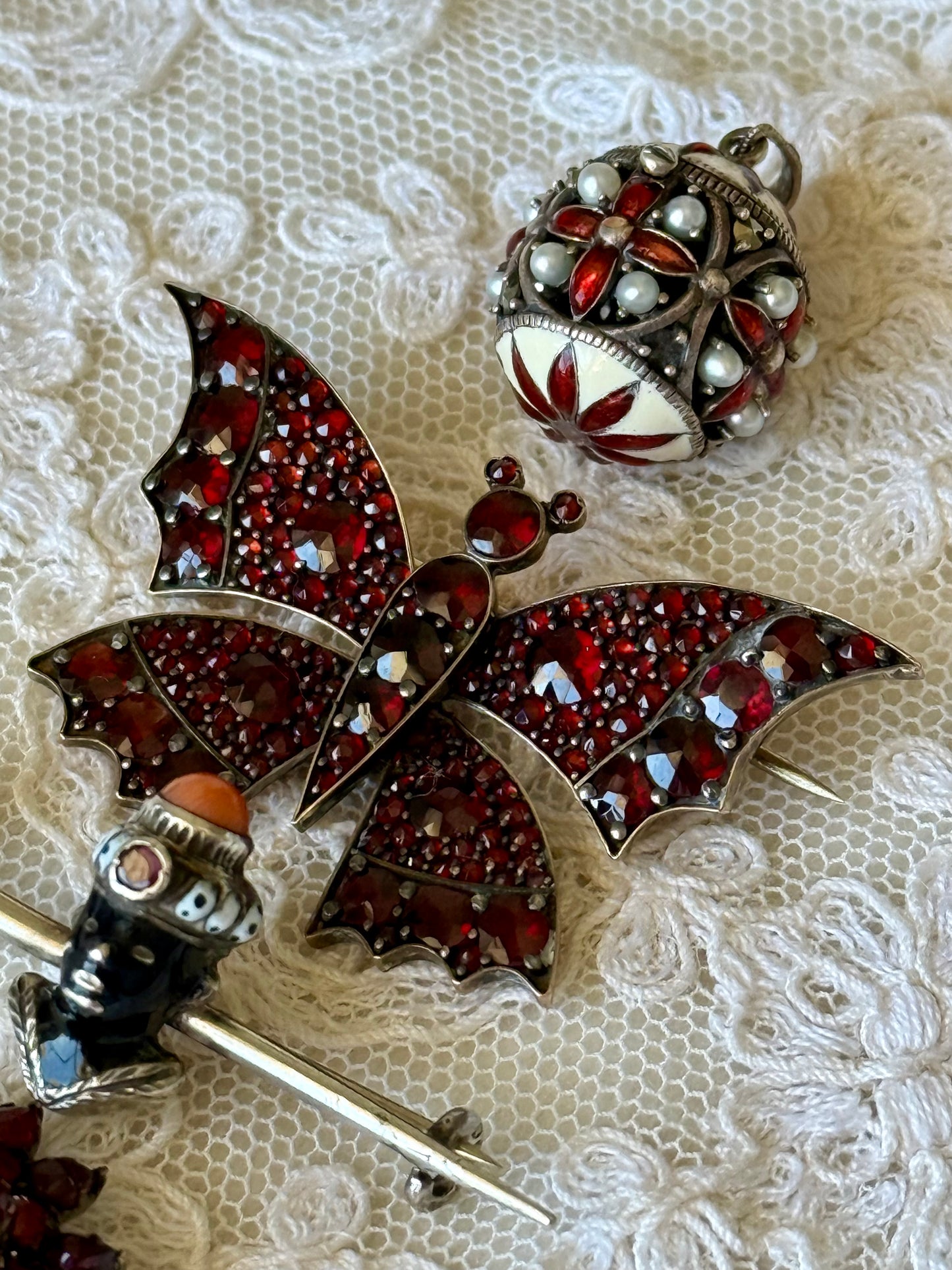 Pre-owned Vinaigrette Enamelled Silver Pendant