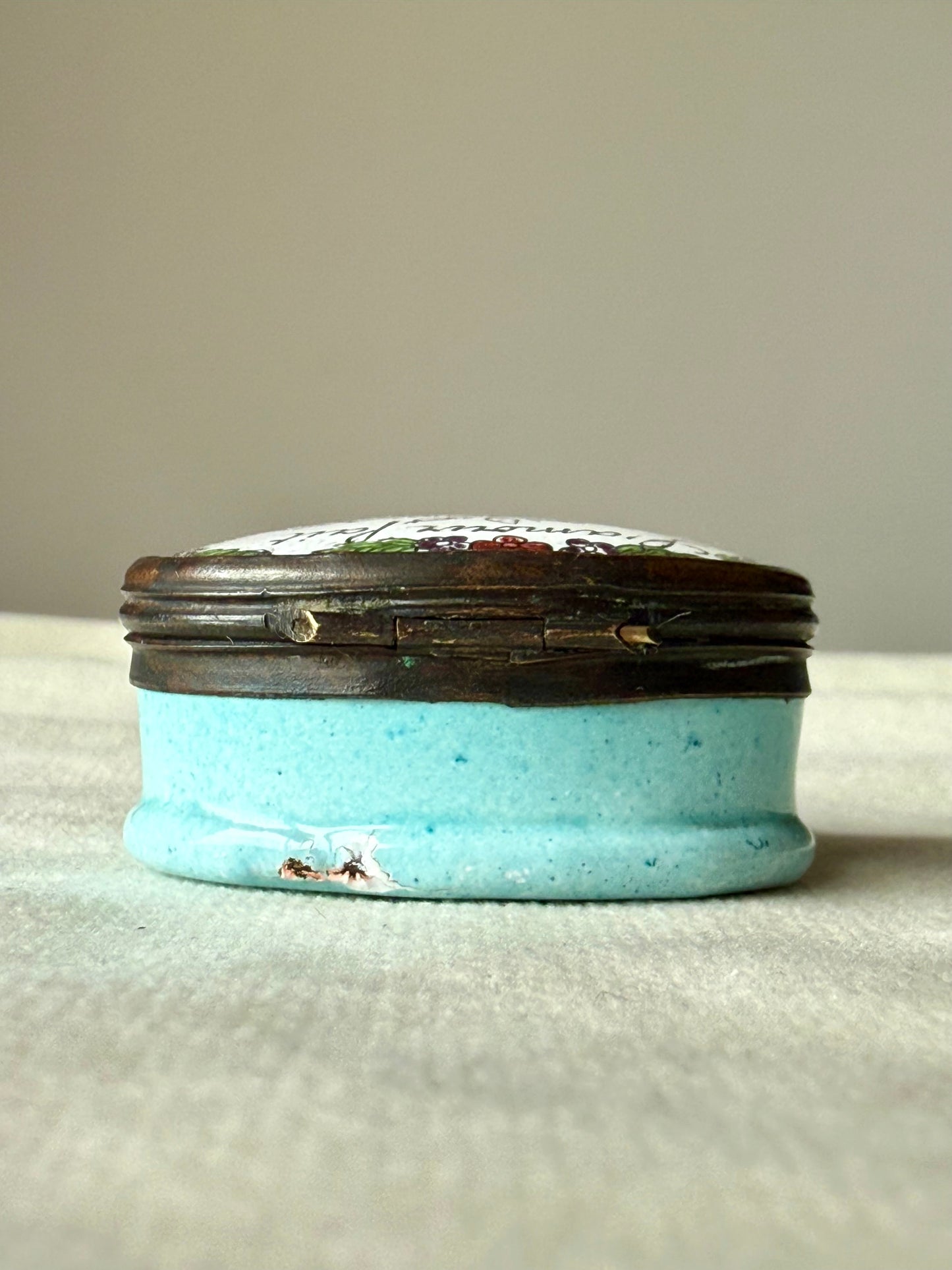 Antique Georgian Enamel Patch Box