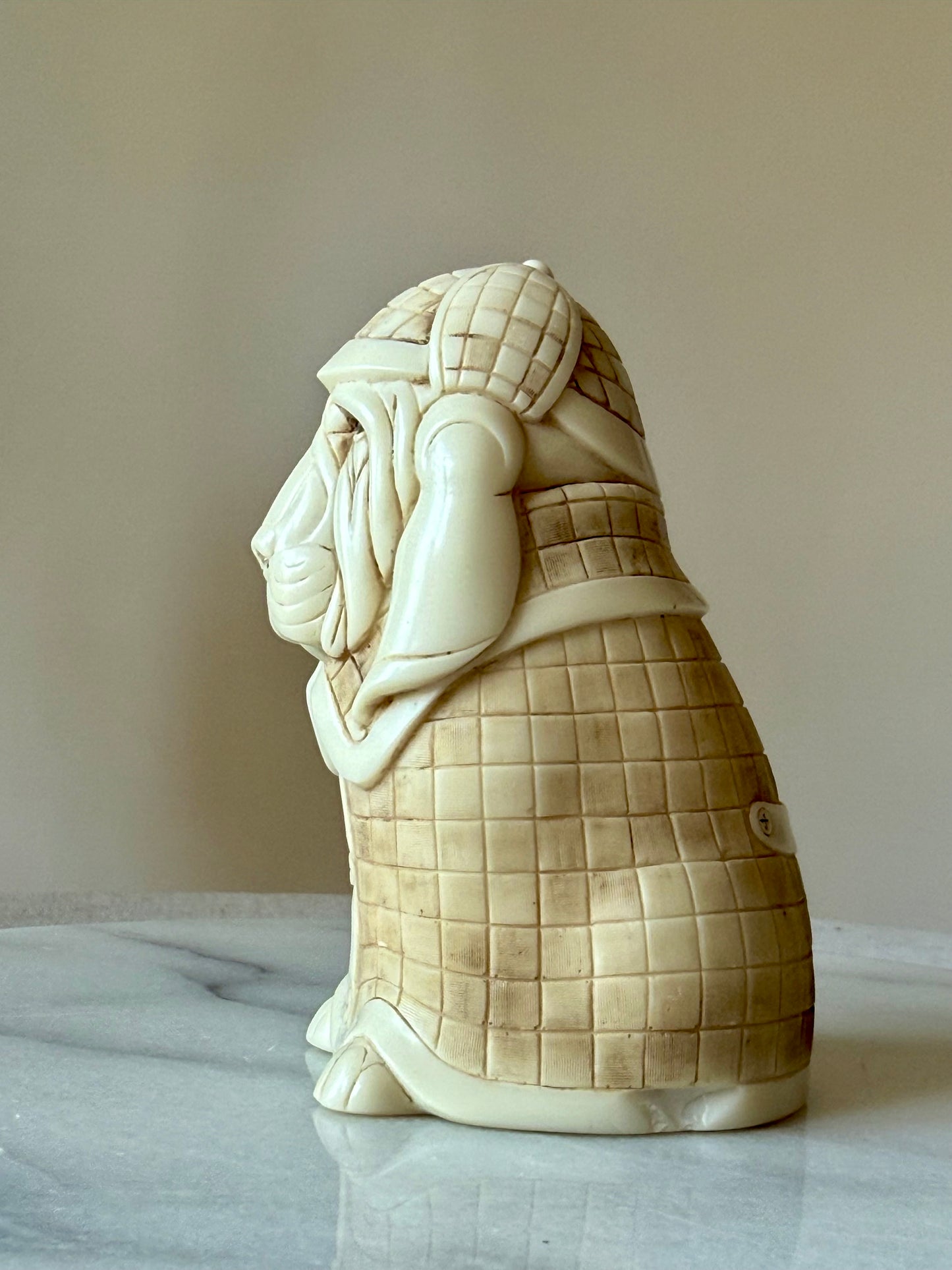 Vintage John Biccard Blood Hound Sherlock Holmes Sculpture