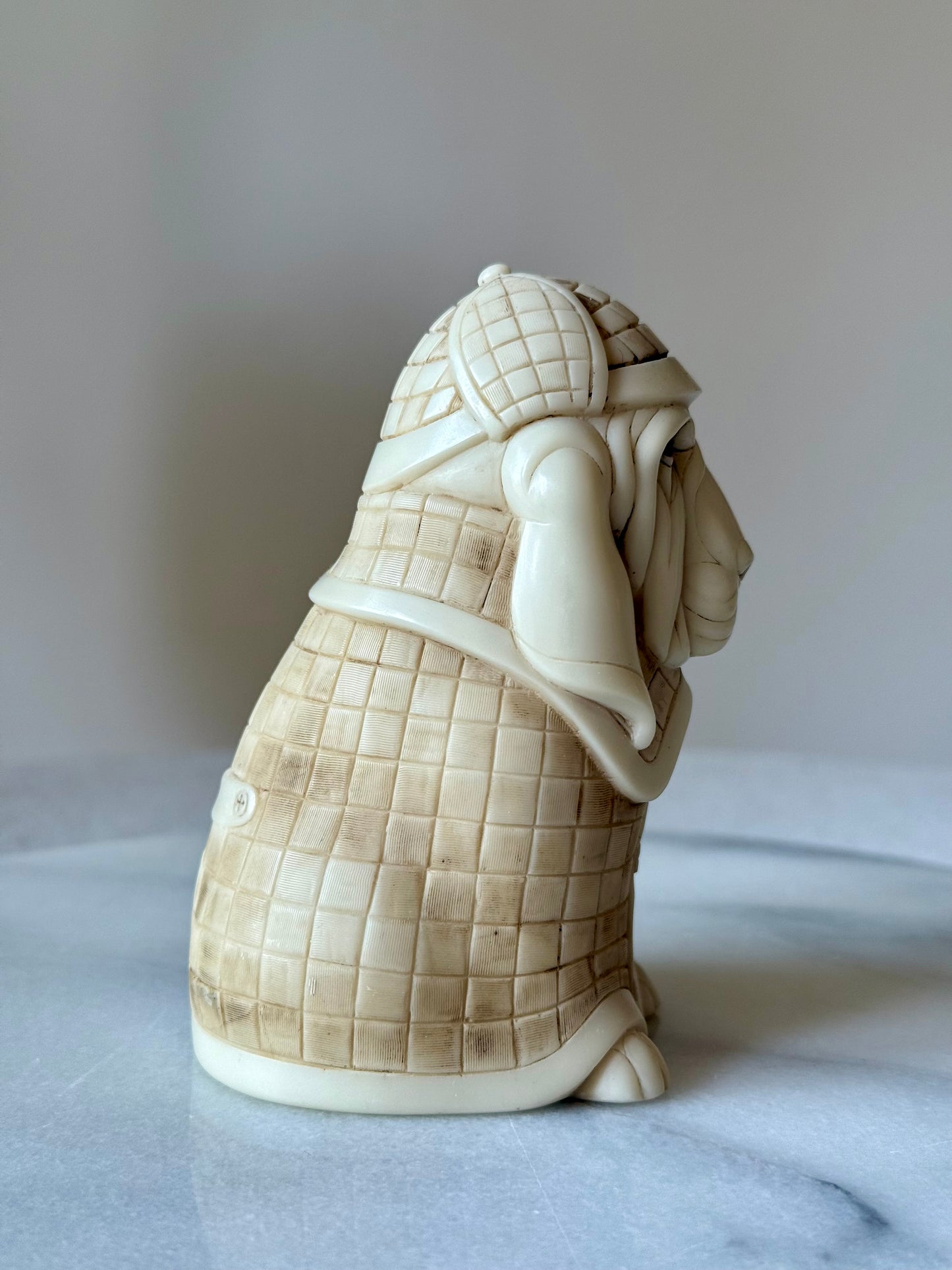 Vintage John Biccard Blood Hound Sherlock Holmes Sculpture