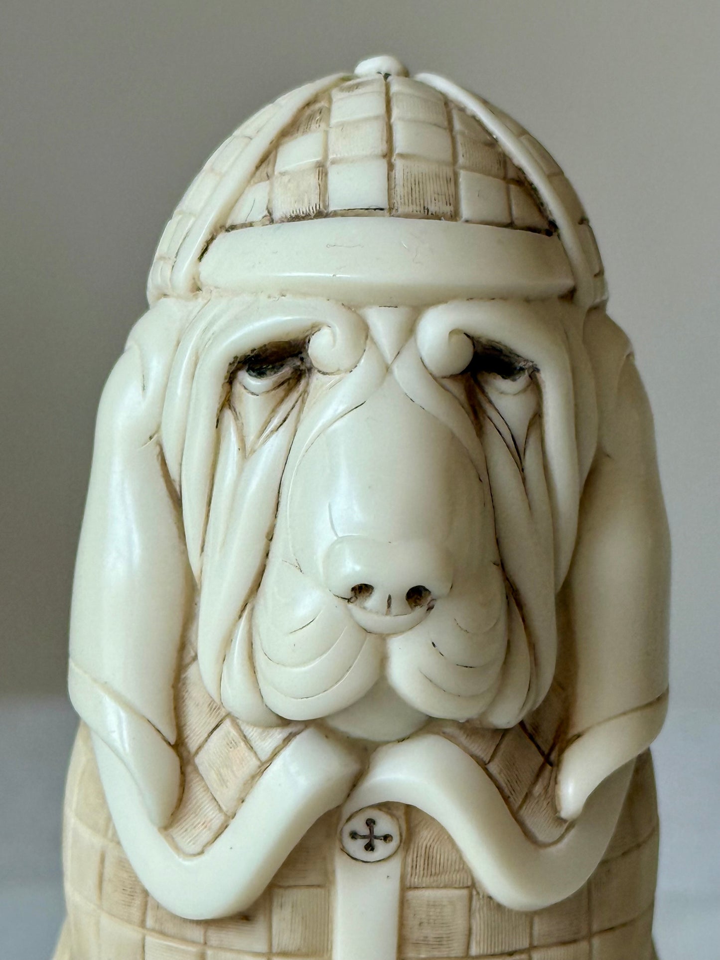 Vintage John Biccard Blood Hound Sherlock Holmes Sculpture