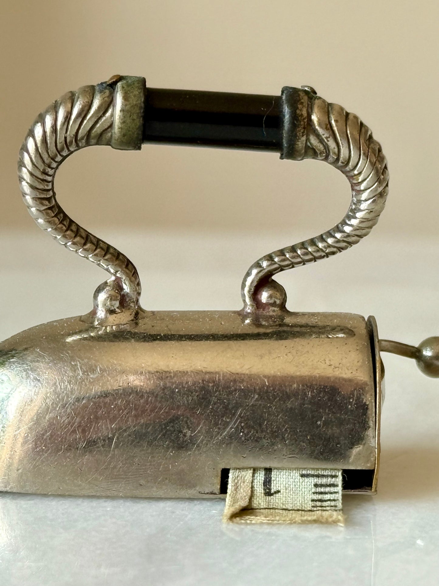 Antique Miniature Iron Tape Measure