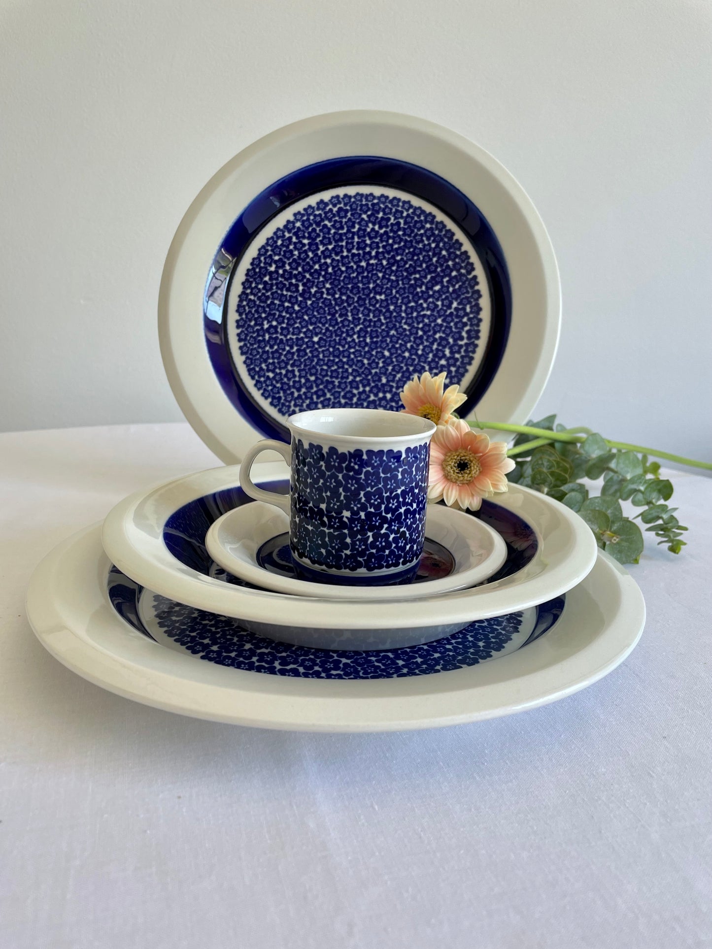 Arabia Finland Blue Flower FAENZA Breakfast sets