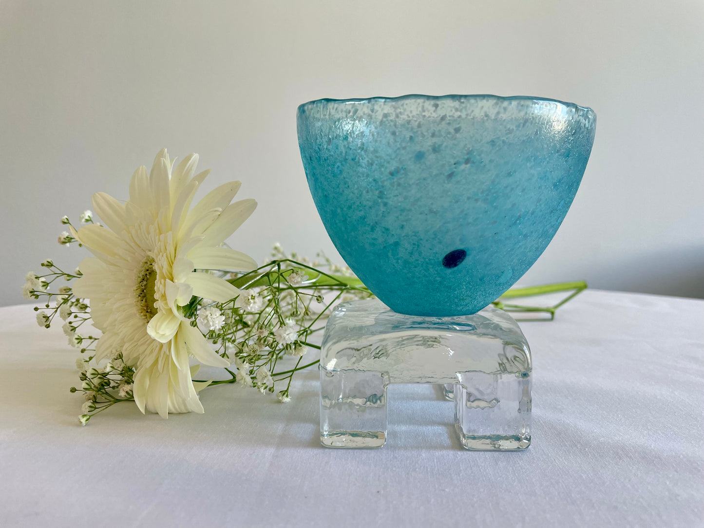 Unique Bertil Vallien Pedestal Bowl for Kosta Boda