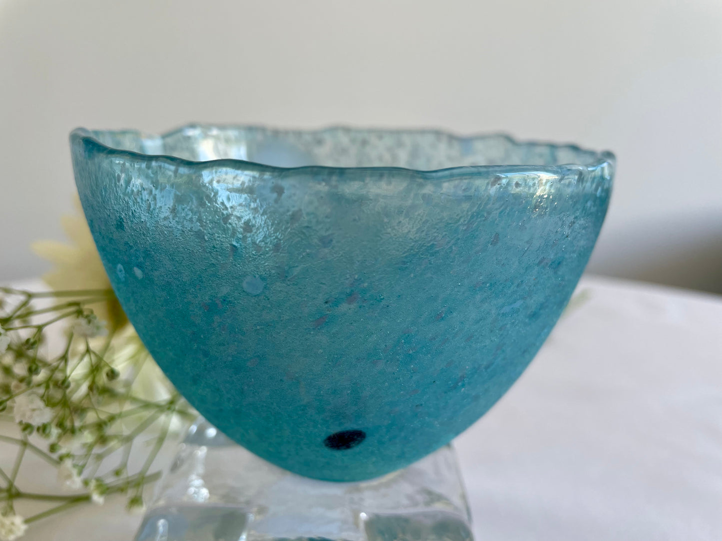 Unique Bertil Vallien Pedestal Bowl for Kosta Boda