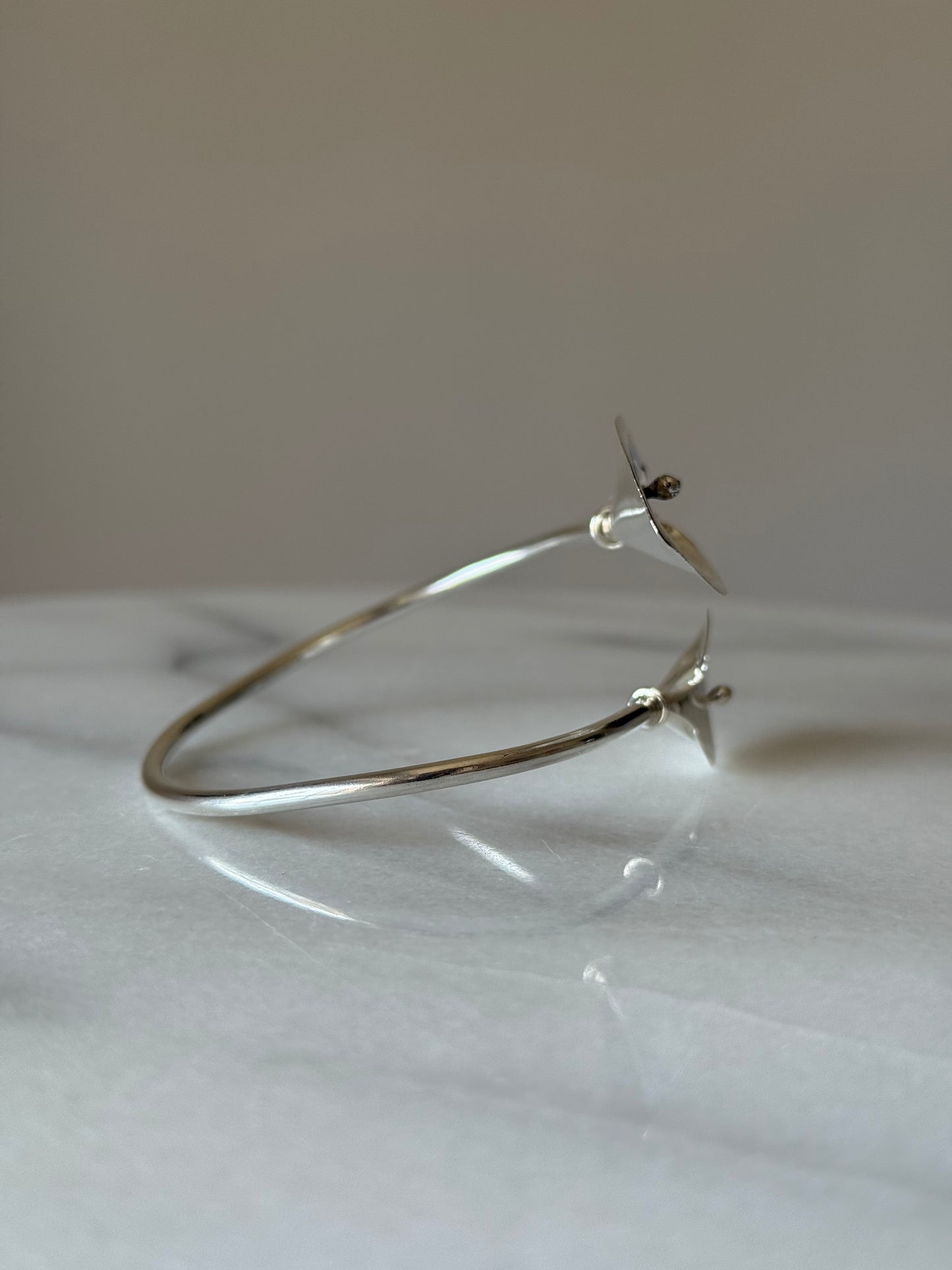 Vintage Silver Dominique Dinouart, Mexico Lillies Cuff Bracelet