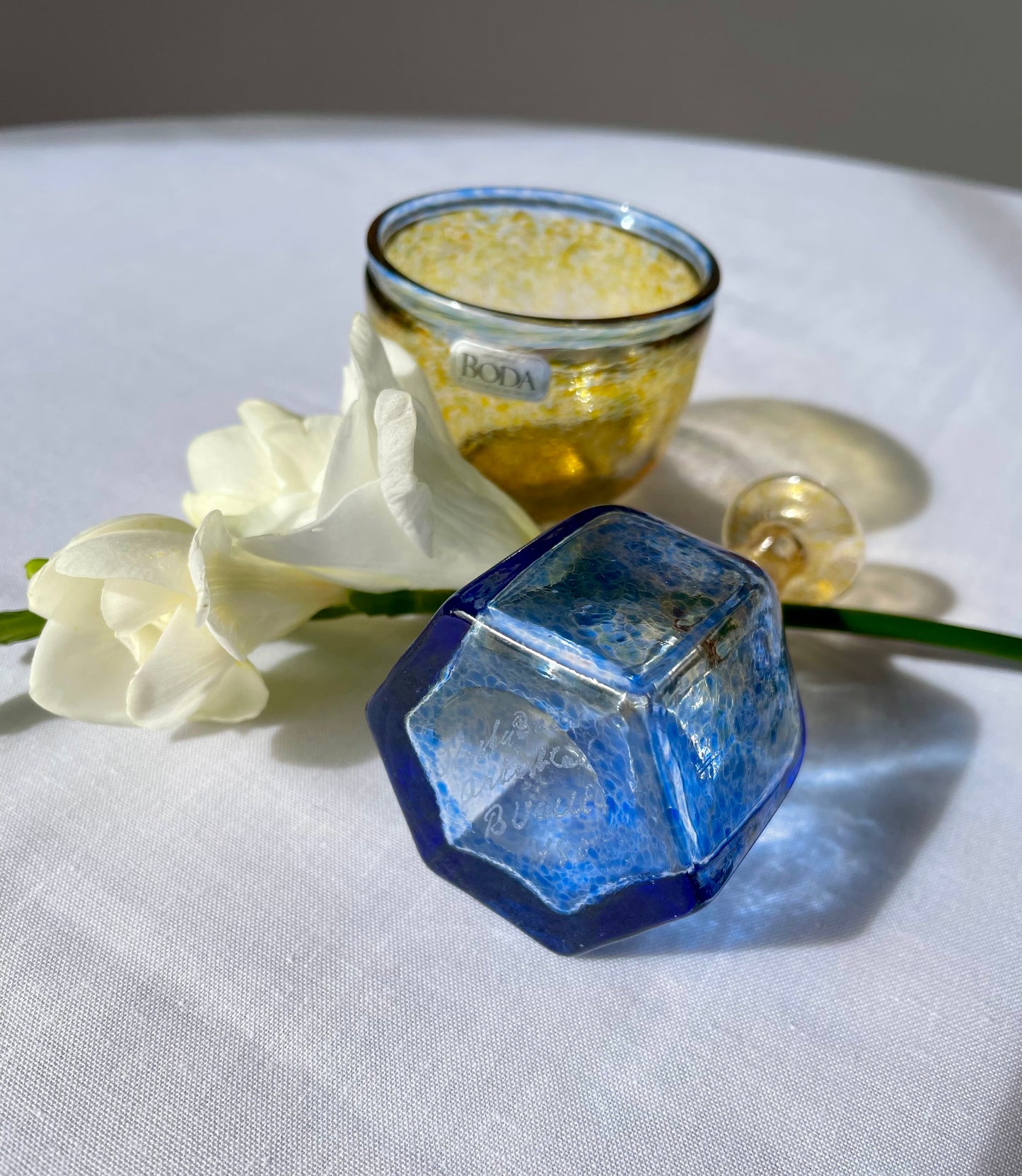 Antikva Bowl & Vase by Bertil Vallien for Kosta Boda