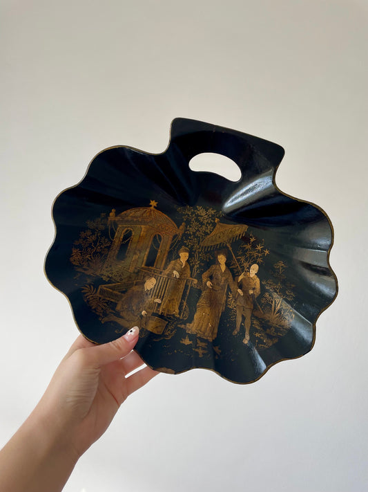 Antique 19th Lacquer Crumb Tray