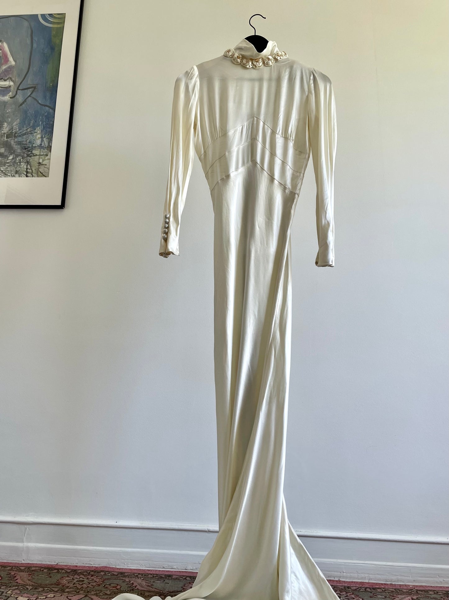 1930's Silk Satin Wedding Gown