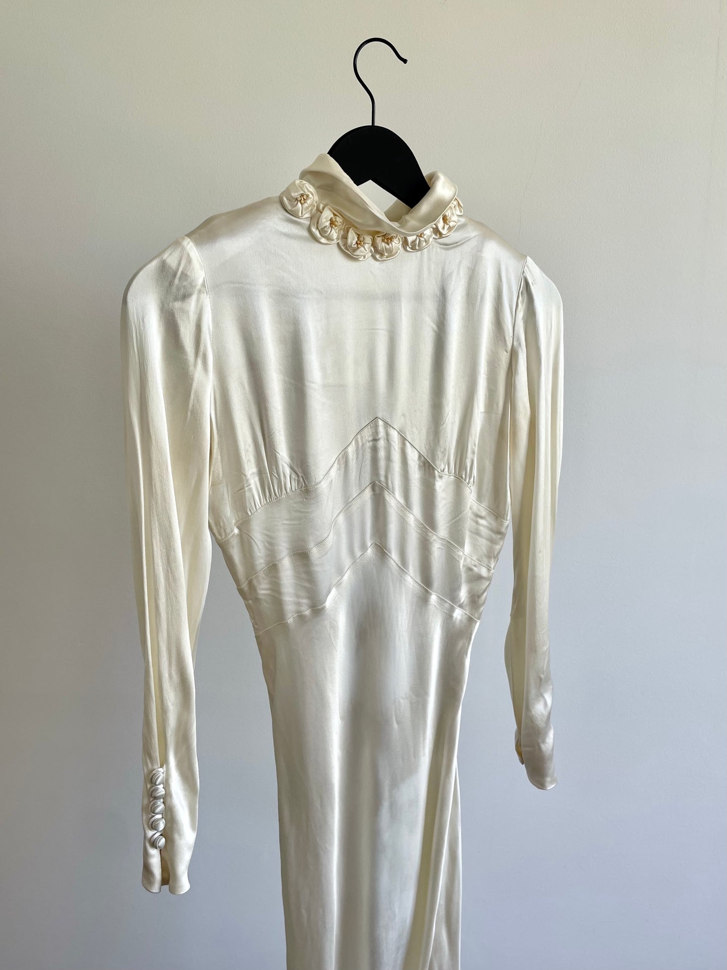 1930's Silk Satin Wedding Gown
