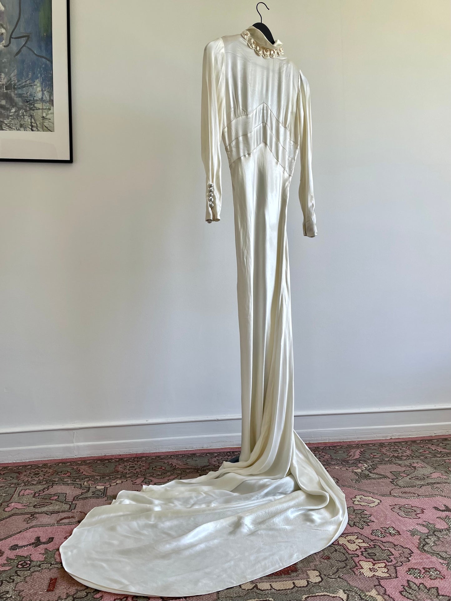 1930's Silk Satin Wedding Gown