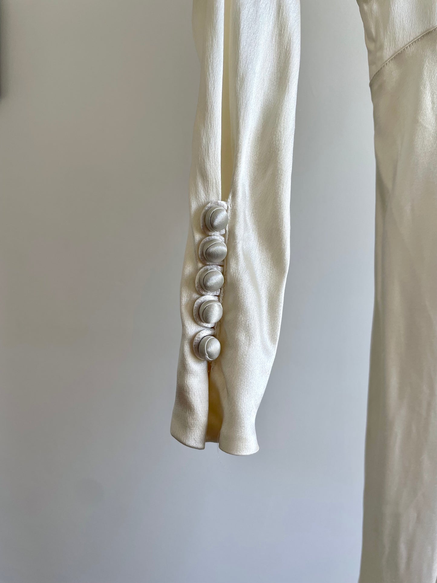 1930's Silk Satin Wedding Gown