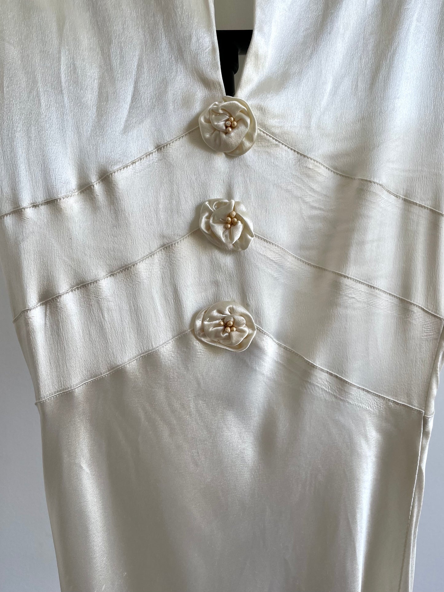 1930's Silk Satin Wedding Gown