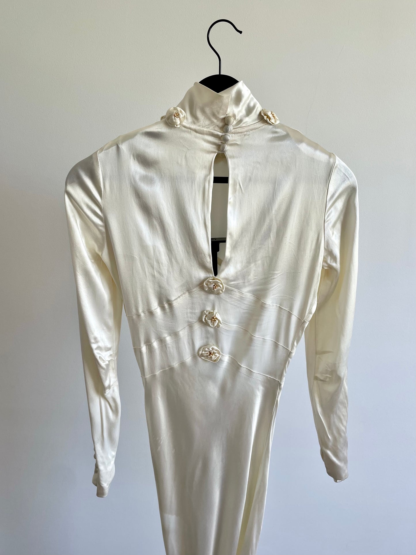 1930's Silk Satin Wedding Gown