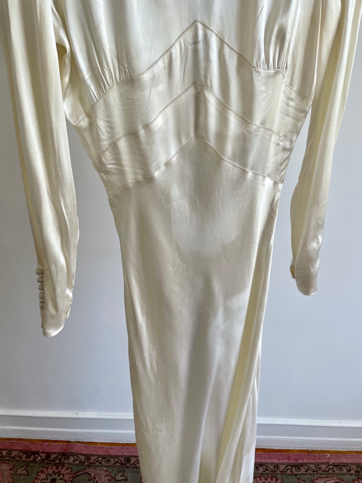 1930's Silk Satin Wedding Gown