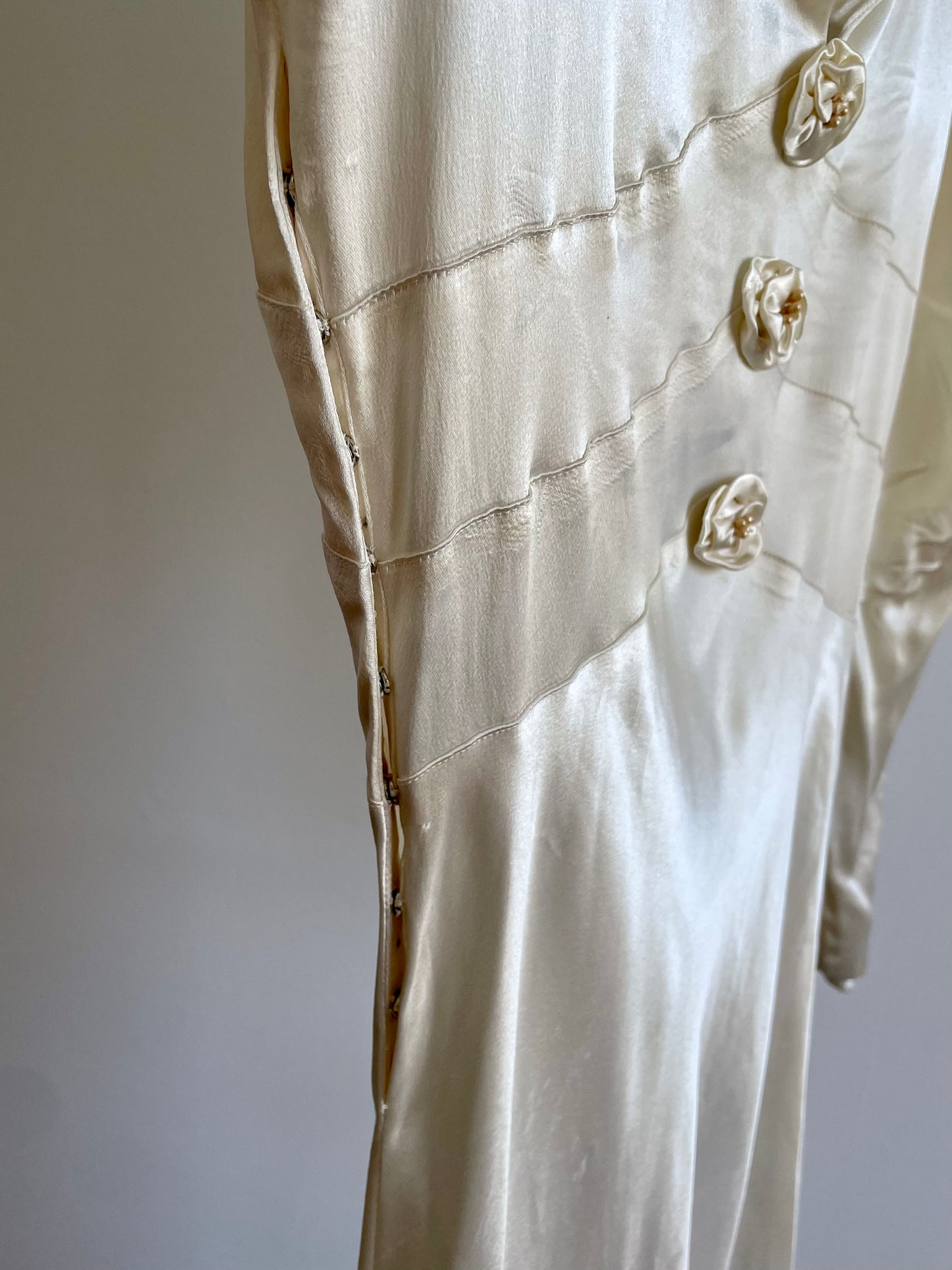 1930's Silk Satin Wedding Gown