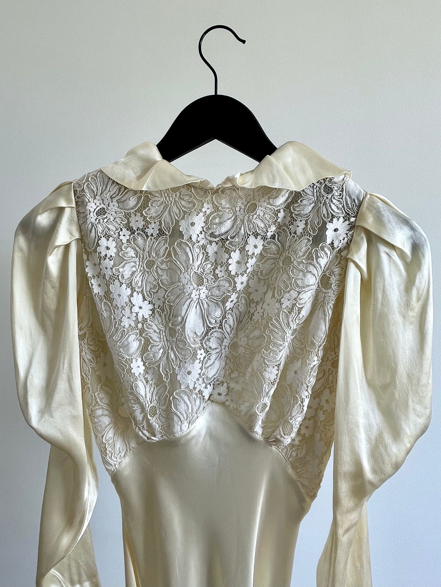 Vintage 1930s Liquid Satin Wedding Gown