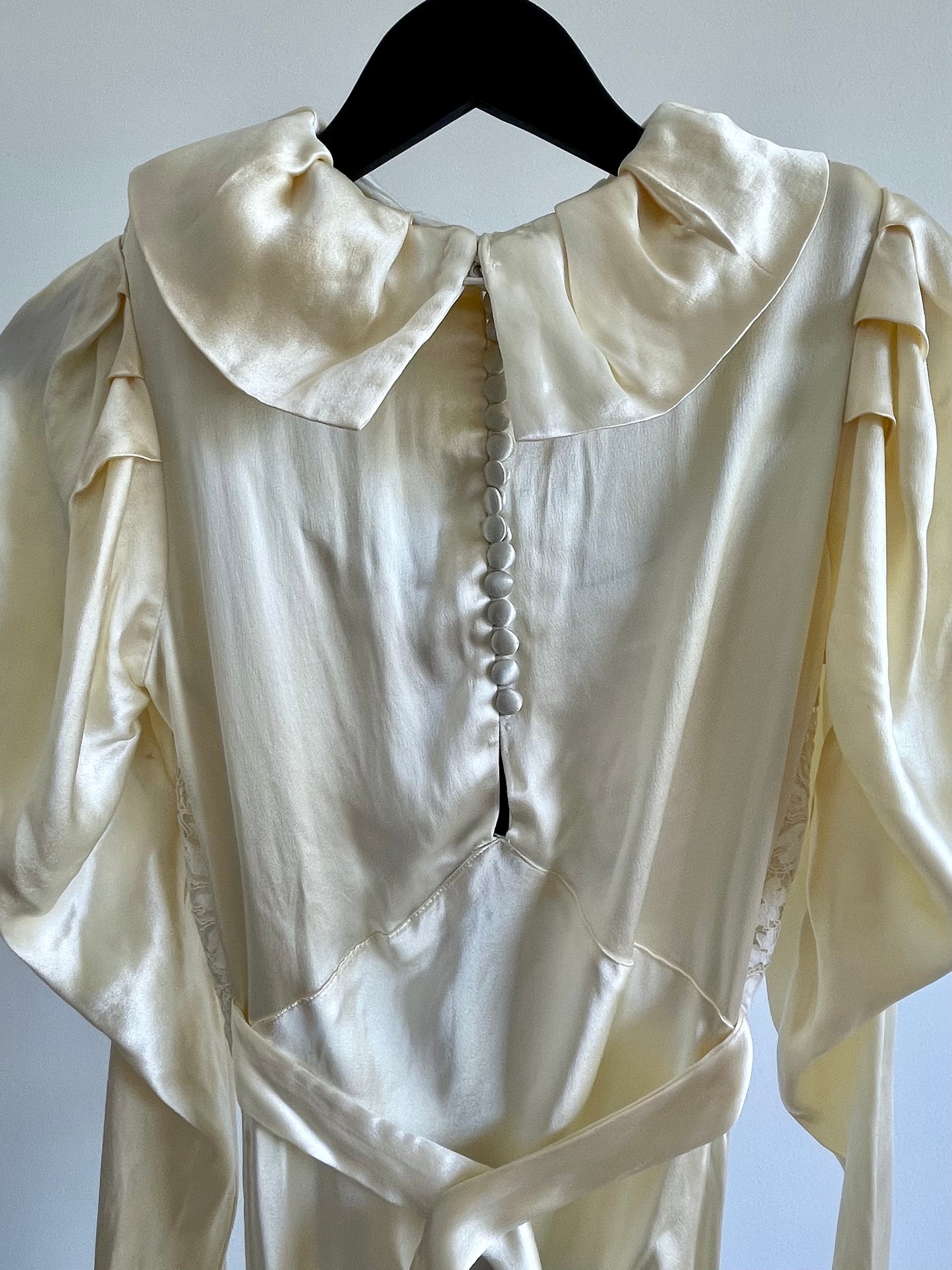 Vintage 1930s Liquid Satin Wedding Gown