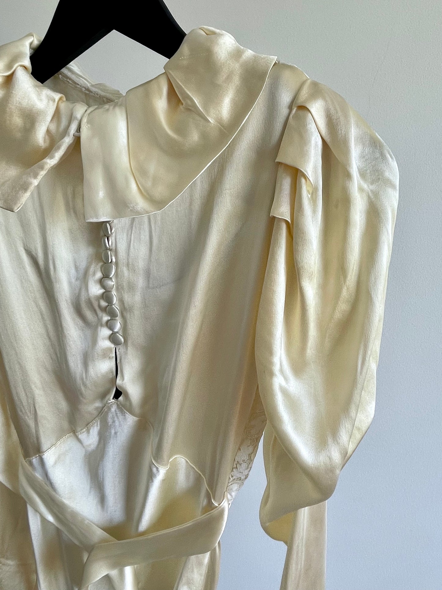 Vintage 1930s Liquid Satin Wedding Gown
