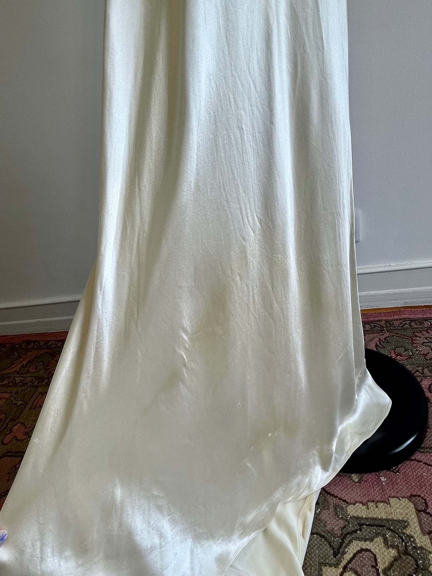 Vintage 1930s Liquid Satin Wedding Gown