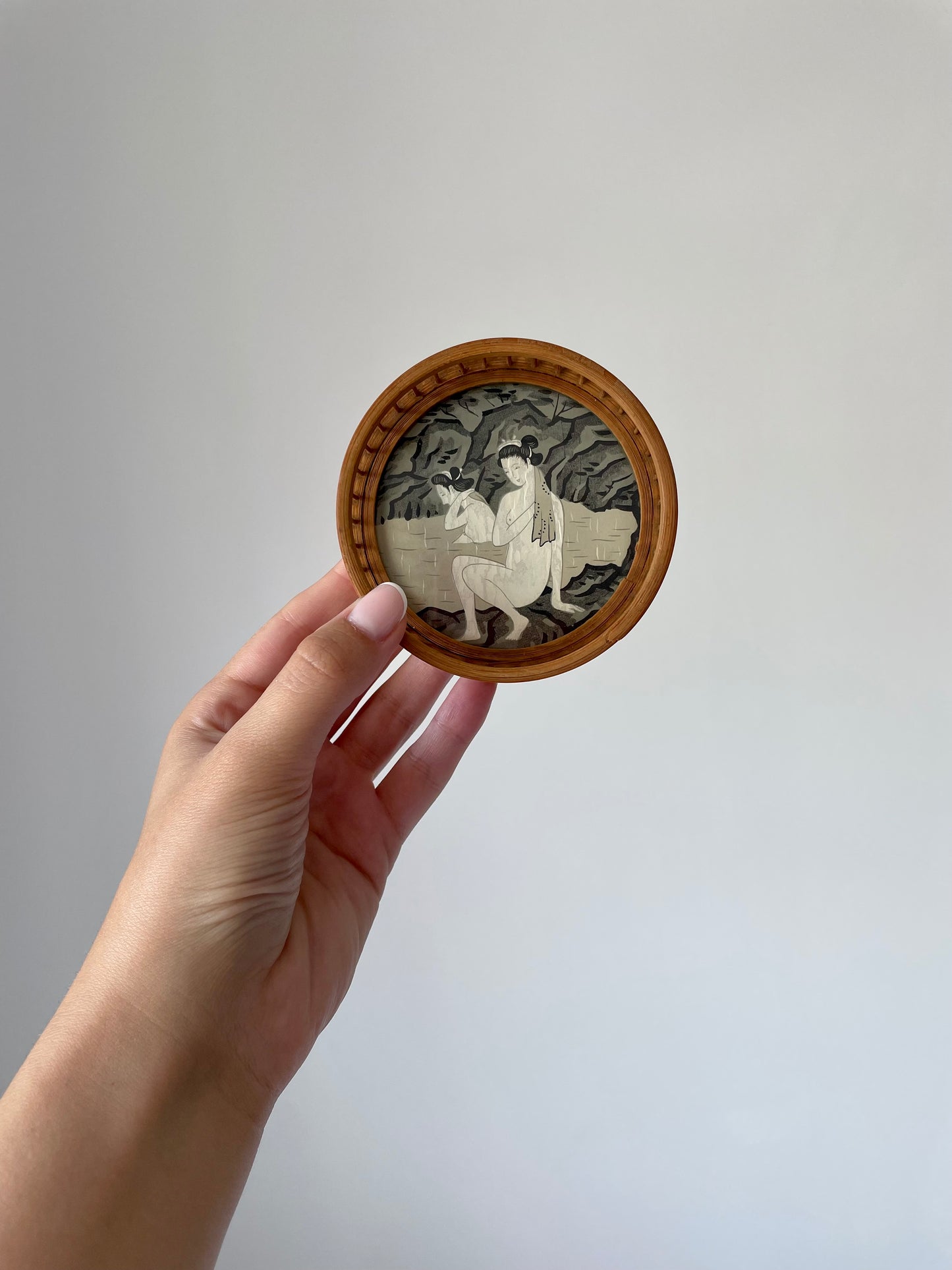 Vintage Set of Bamboo Japanese Coasters