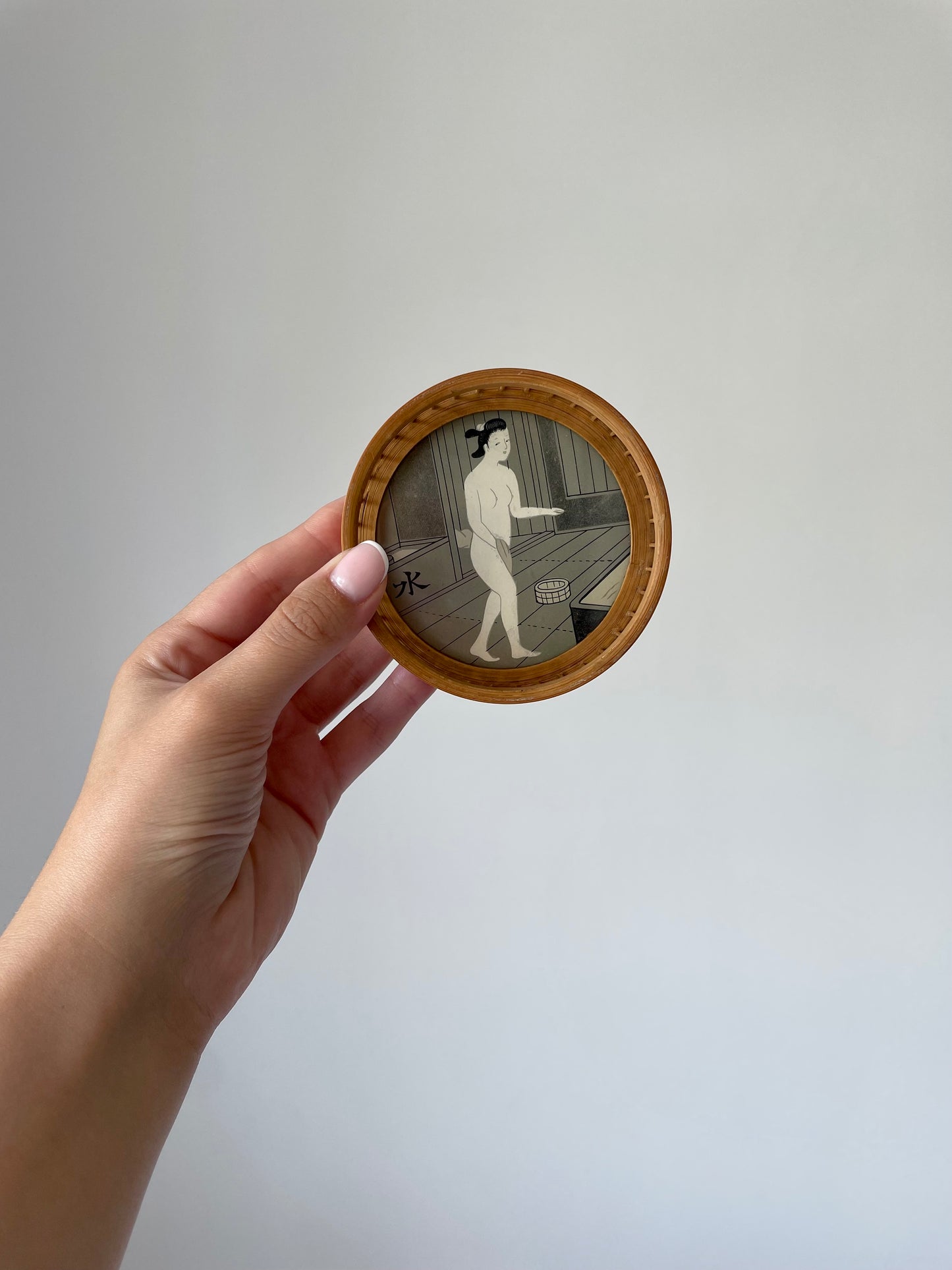 Vintage Set of Bamboo Japanese Coasters