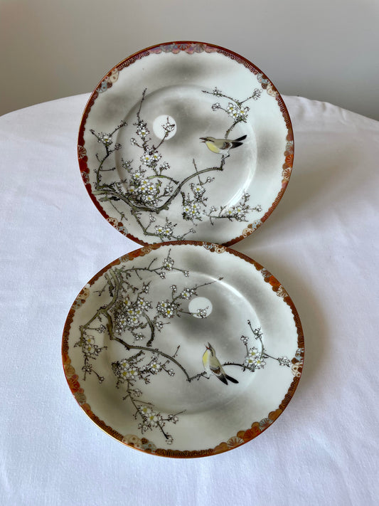 Antique Kutani Plates, Meiji period