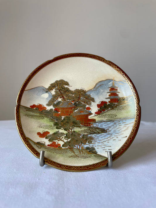 Antique Satsuma mini Plate, late Meiji period