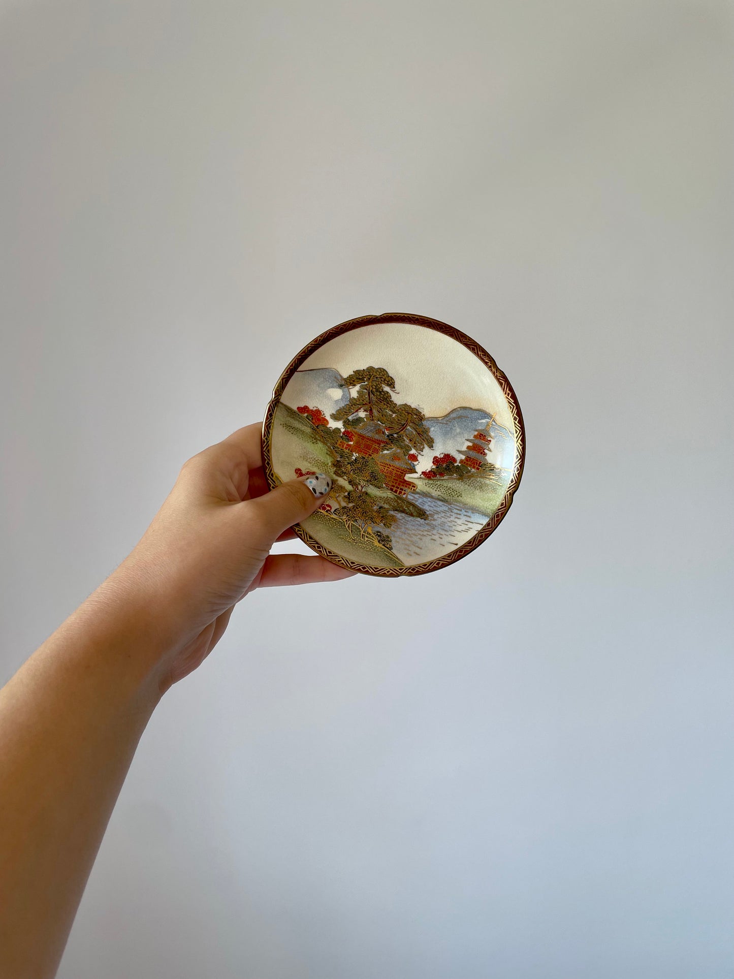 Antique Satsuma mini Plate, late Meiji period