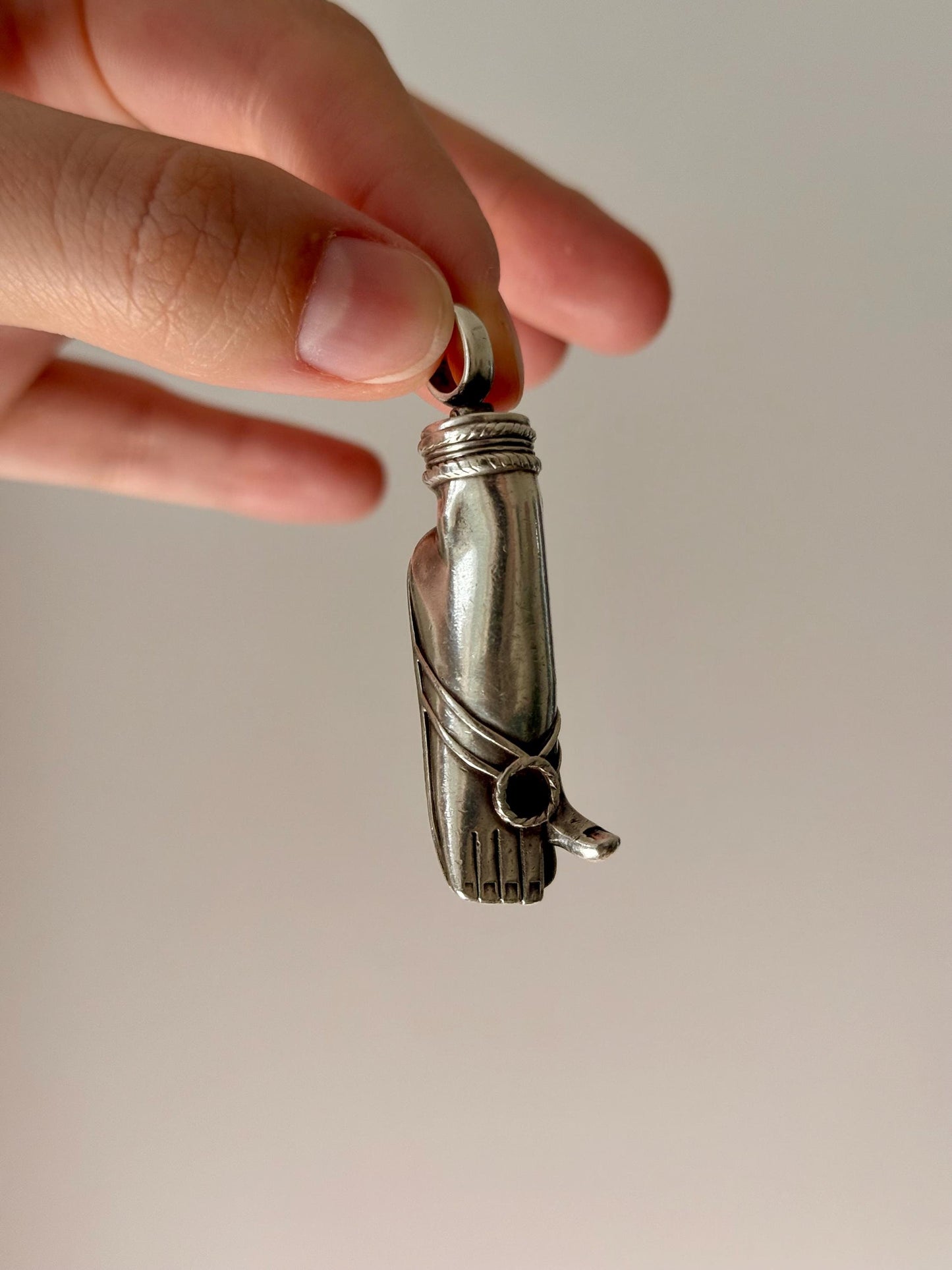 Vintage Fred Paris Foot in Greek Sandal Silver Pendant
