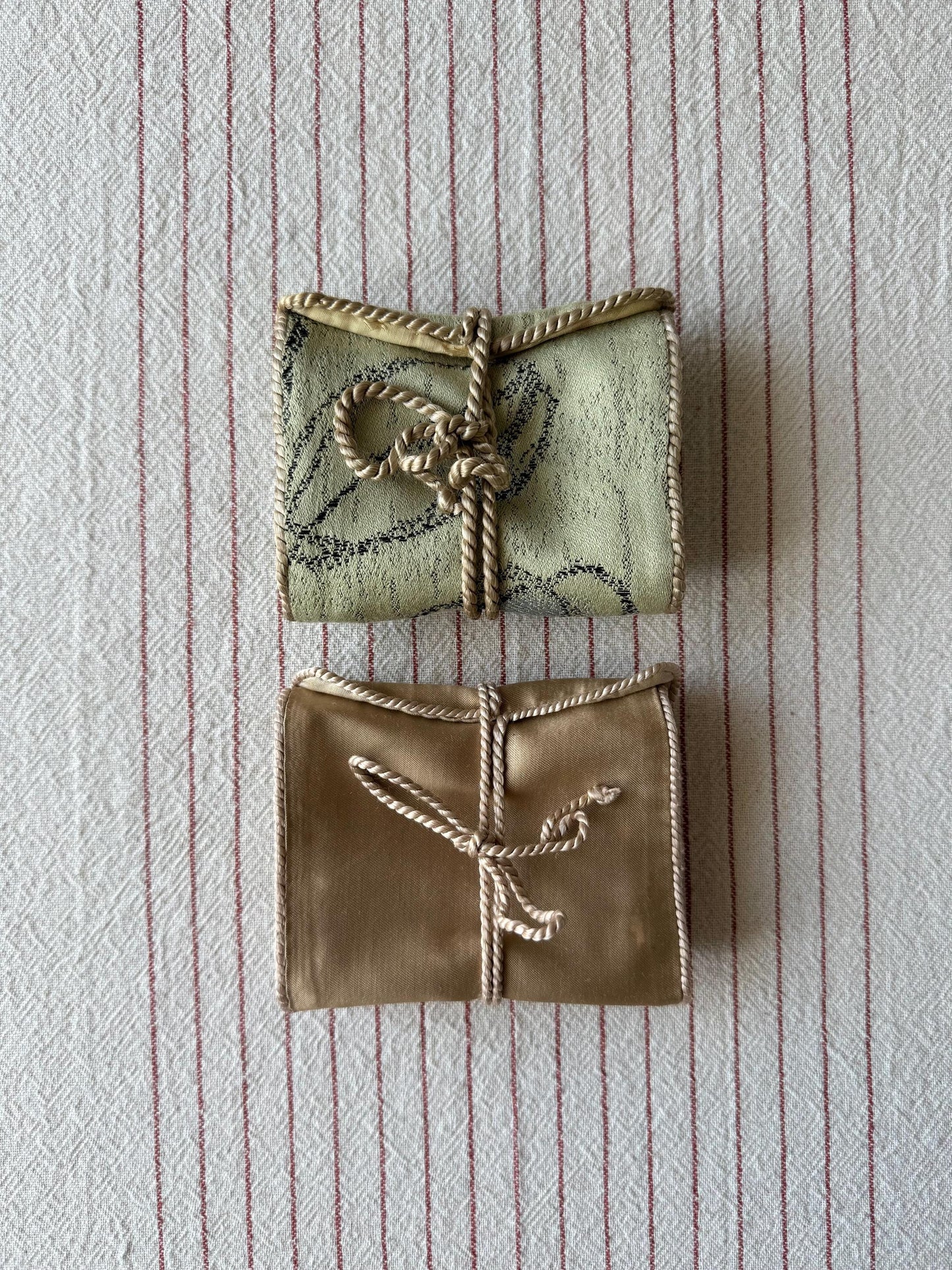 Antique Silk Lingerie Pouches