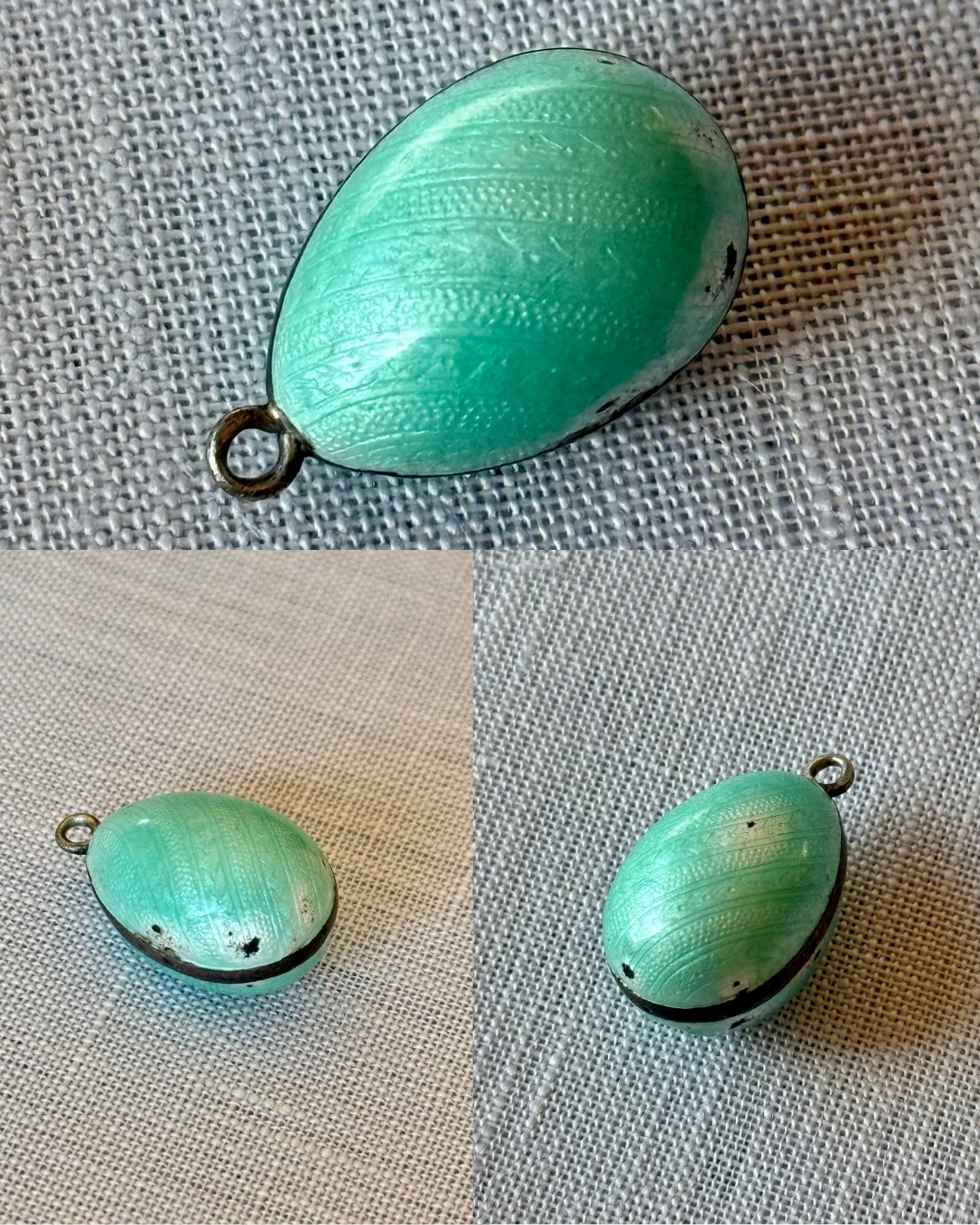 Antique and Vintage Egg Pendant Collection - Russian Style Enamel and Hardstone Eggs