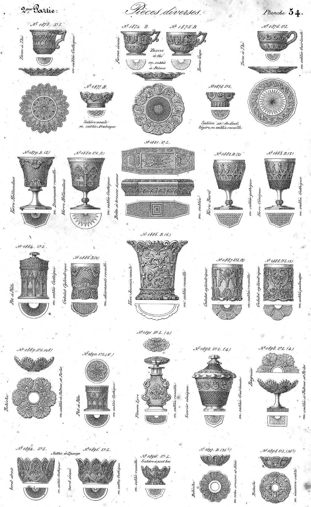 Antique Cristalleries de Saint Louis Goblets