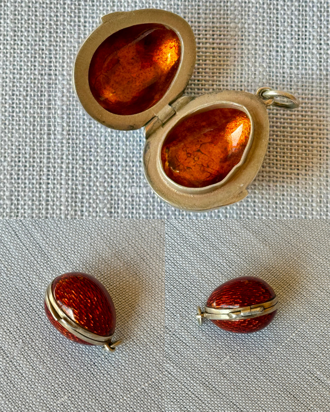 Antique and Vintage Egg Pendant Collection - Russian Style Enamel and Hardstone Eggs