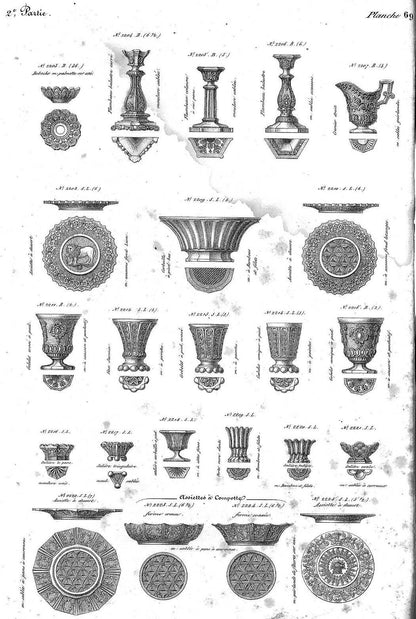 Antique Cristalleries de Saint Louis Goblets