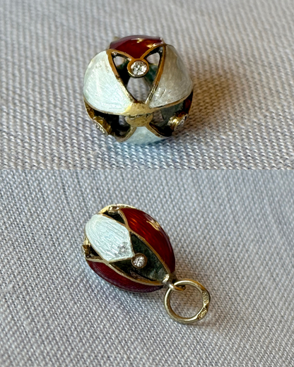 Antique and Vintage Egg Pendant Collection - Russian Style Enamel and Hardstone Eggs