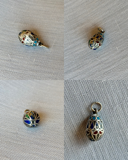 Antique and Vintage Egg Pendant Collection - Russian Style Enamel and Hardstone Eggs