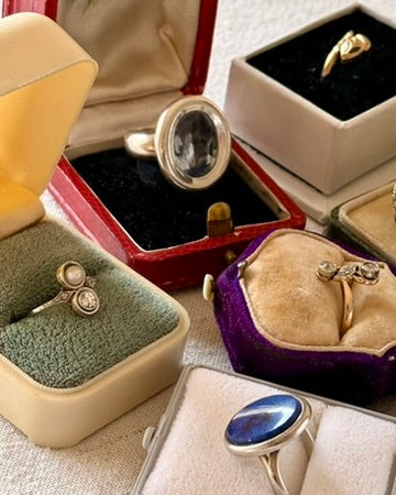 Vintage Silver and Blue Topaz Statement Ring