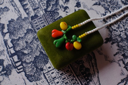 Vintage Tutti Frutti Glass Beads Necklace