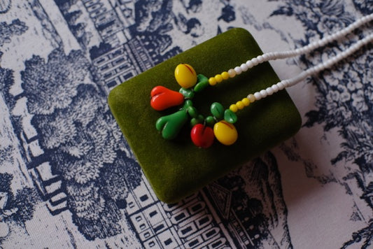 Vintage Tutti Frutti Glass Beads Necklace
