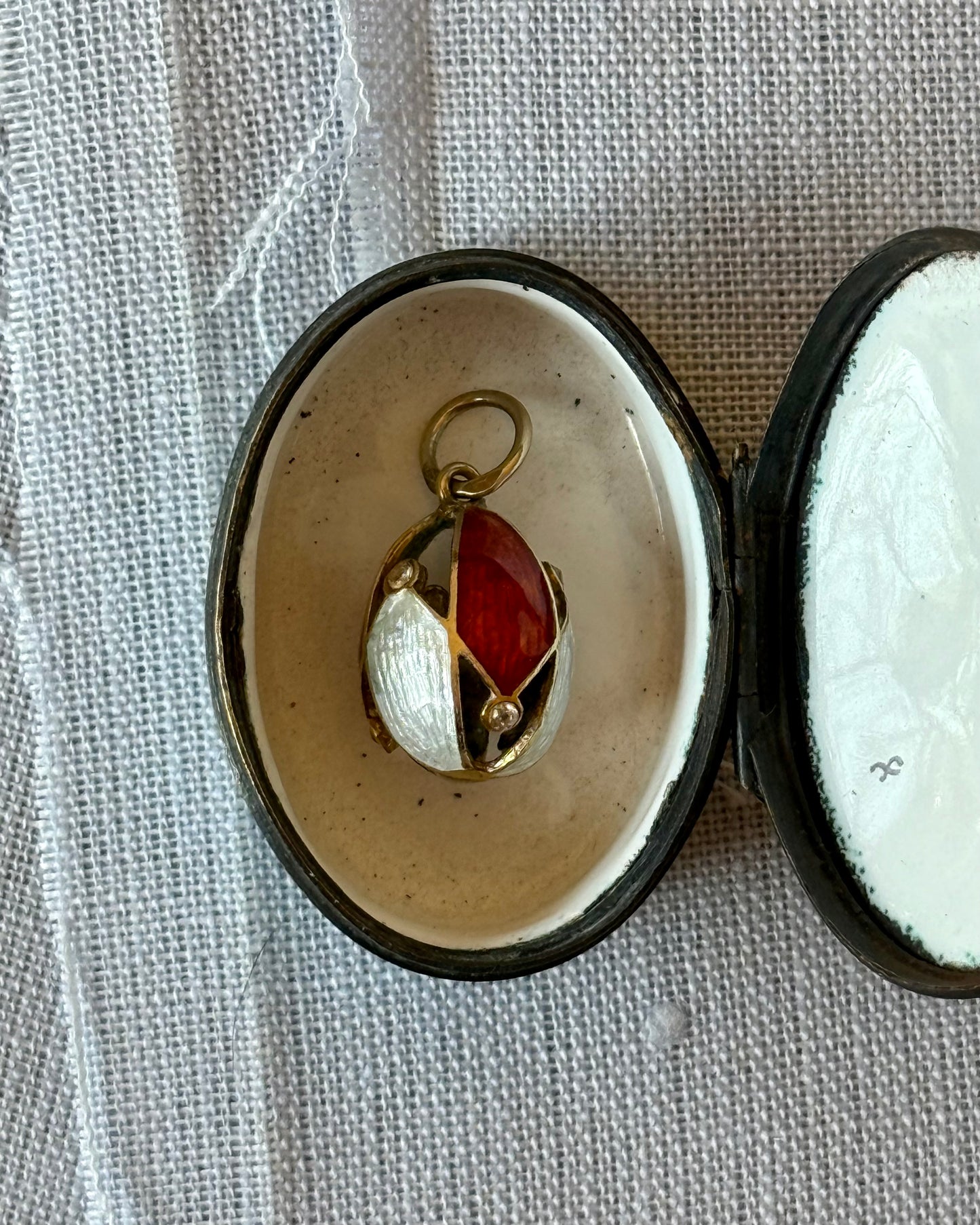 Antique and Vintage Egg Pendant Collection - Russian Style Enamel and Hardstone Eggs