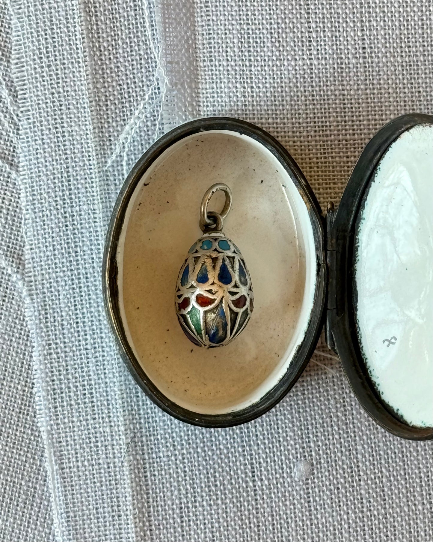 Antique and Vintage Egg Pendant Collection - Russian Style Enamel and Hardstone Eggs