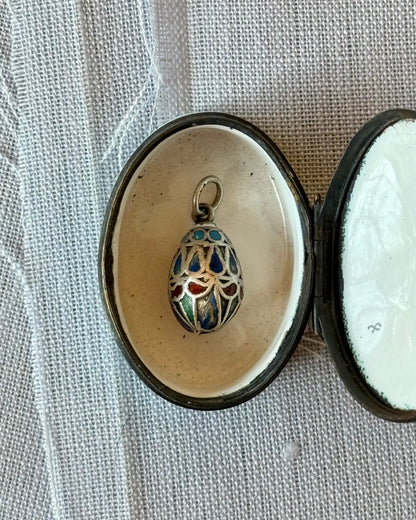 Antique and Vintage Egg Pendant Collection - Russian Style Enamel and Hardstone Eggs