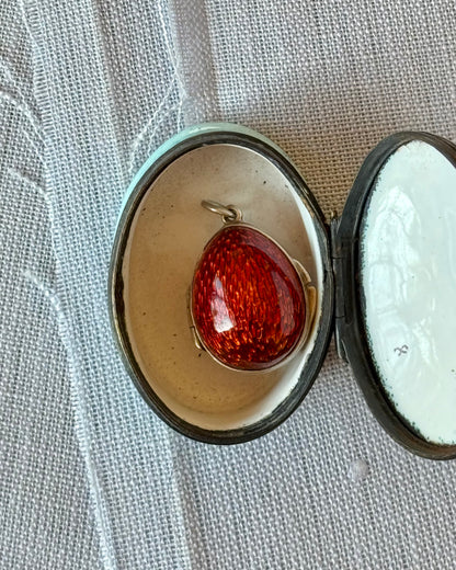 Antique and Vintage Egg Pendant Collection - Russian Style Enamel and Hardstone Eggs